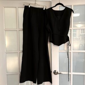 Two piece pants suit